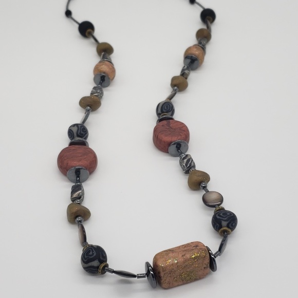 Handmade Polymer Bead Necklace - Picture 5 of 11